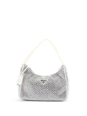 Prada Re-Edition 2000 Hobo Crystal Embellished Satin Mini (view 1)