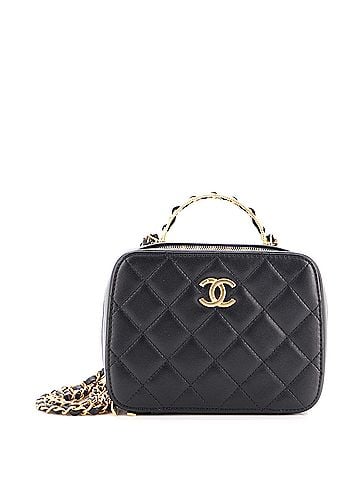 Chanel CC Chain Handle Zip Around Vanity Case with Chain Quilted Lambskin Small (view 1)