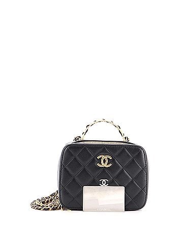 Chanel CC Chain Handle Zip Around Vanity Case with Chain Quilted Lambskin Small (view 2)
