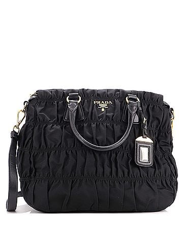 Prada Gaufre Convertible Tote Leather and Tessuto Large (view 1)