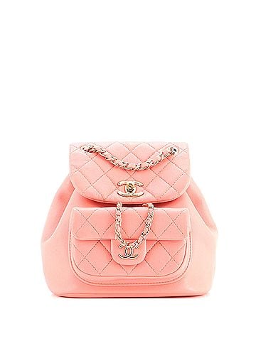 Chanel Duma Drawstring Backpack Quilted Leather Small (view 1)