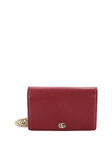 Gucci Petite GG Marmont Chain Wallet Leather Mini (view 1)
