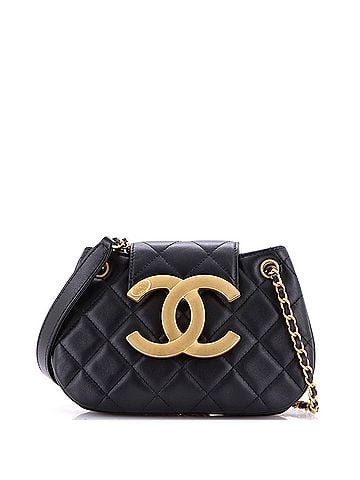 Chanel Giant CC Chain Compartment Messenger Bag Quilted Lambskin Small (view 1)