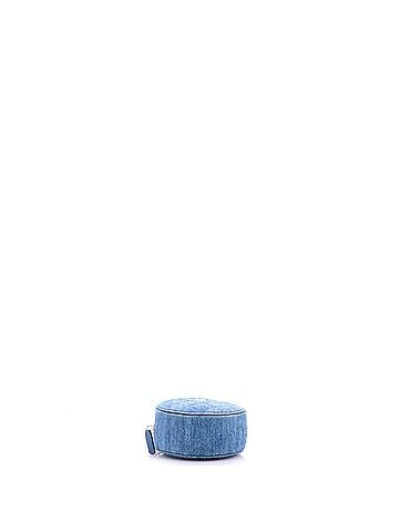 Chanel Pearl Crush Round Clutch with Chain Quilted Denim (view 2)