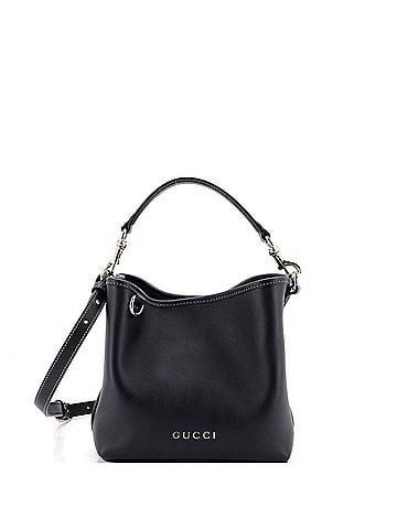 Gucci Emblem Bucket Bag Leather Small (view 1)