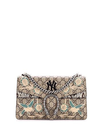 Gucci MLB Dionysus Bag Embroidered GG Coated Canvas with Python Small (view 1)