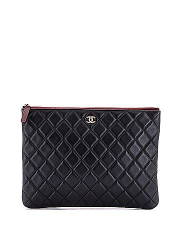 Chanel O Case Clutch Quilted Lambskin Medium (view 1)