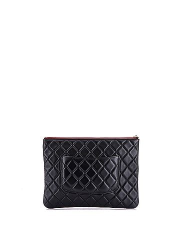 Chanel O Case Clutch Quilted Lambskin Medium (view 2)