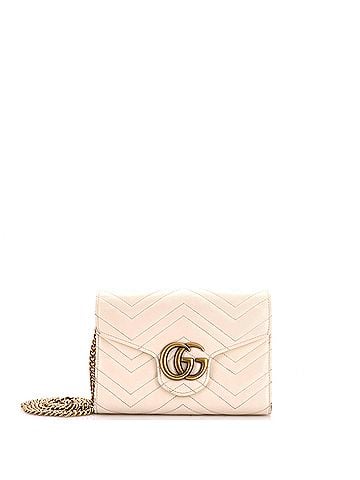 Gucci GG Marmont Chain Wallet Matelasse Leather Mini (view 1)