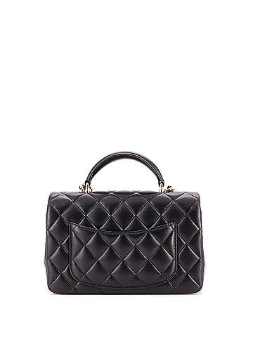 Chanel Classic Single Flap Top Handle Bag Quilted Lambskin Mini (view 2)