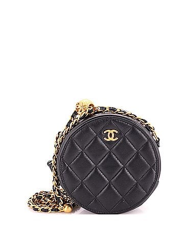 Chanel Pearl Crush Round Clutch with Chain Quilted Lambskin (view 1)