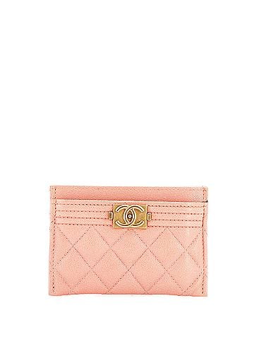 Chanel Boy Card Holder Quilted Caviar (view 1)