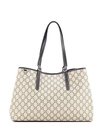 Gucci Emblem Tote GG Coated Canvas Large (view 1)