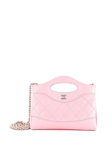 Chanel 31 Shopping Bag Clutch with Chain Quilted Shiny Crumpled Calfskin Small (view 1)