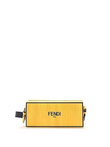 Fendi Logo Horizontal Box Crossbody Bag Leather (view 1)