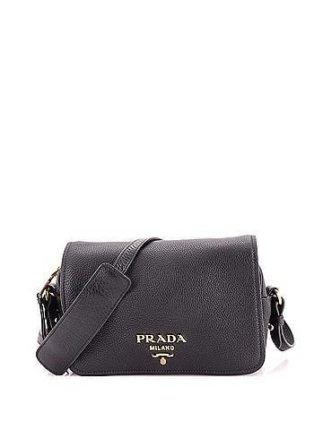 Prada Flap Zip Crossbody Bag Vitello Phenix Small (view 1)