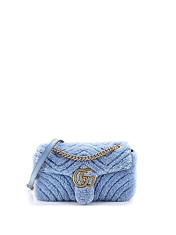 Gucci GG Marmont Flap Bag Matelasse Shearling Small (view 1)