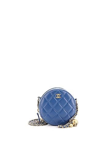 Chanel Pearl Crush Round Clutch with Chain Quilted Lambskin (view 1)