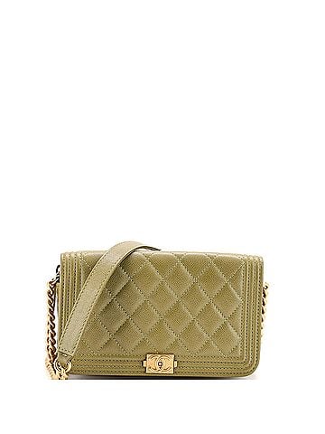 Chanel Boy Flap Phone Holder with Chain Quilted Caviar (view 1)
