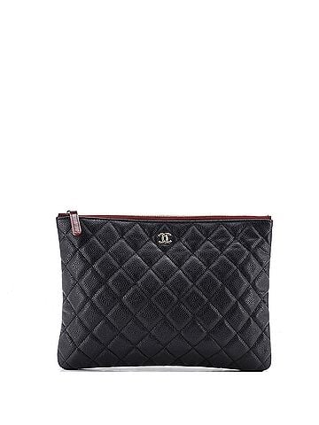 Chanel O Case Clutch Quilted Caviar Medium (view 1)