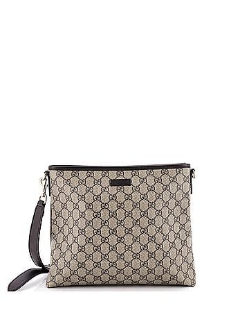 Gucci Zip Top Messenger Bag GG Coated Canvas Medium (view 1)
