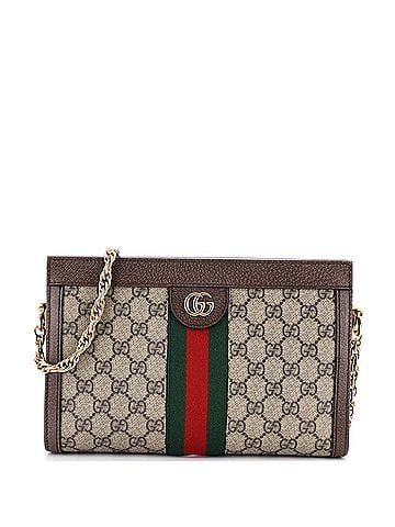 Gucci Ophidia Chain Shoulder Bag GG Coated Canvas Small (view 1)