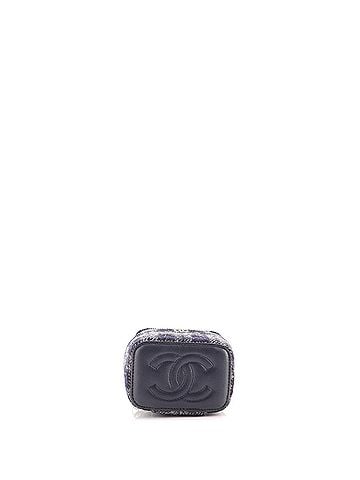 Chanel Classic Vanity Case with Chain Quilted Tweed Mini (view 2)