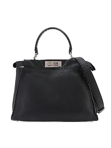 Fendi Fendi Selleria Peekaboo Regular 2-way Hand/Shoulder Handbag, Leather, Black, 8BN290 (view 1)