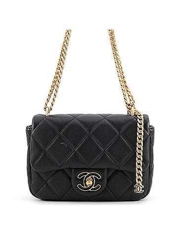 Chanel Chanel Chain Shoulder Bag Matelassé Coco Mark Lambskin AS3113 CHANEL Handbag Black Women's (view 1)