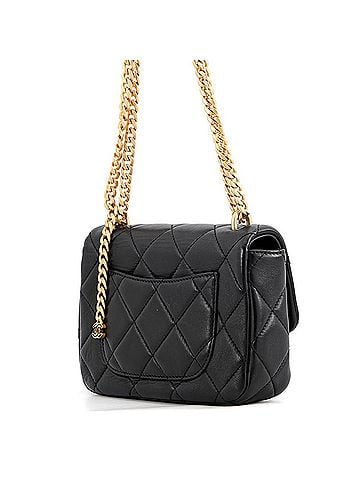 Chanel Chanel Chain Shoulder Bag Matelassé Coco Mark Lambskin AS3113 CHANEL Handbag Black Women's (view 2)