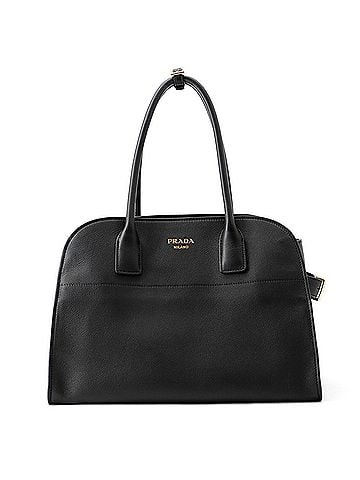 Prada Prada tote bag, soft grain leather, 1BG517, PRADA, black, handbag, PRADA (view 1)