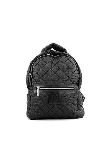 Chanel Chanel Matelassé Backpack, Coco Mark, Cocoon Nylon, A92559, CHANEL Handbag, Black, Women's (view 1)