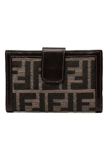 Fendi Zucca Canvas Bifold Kisslock Compact Wallet (view 1)