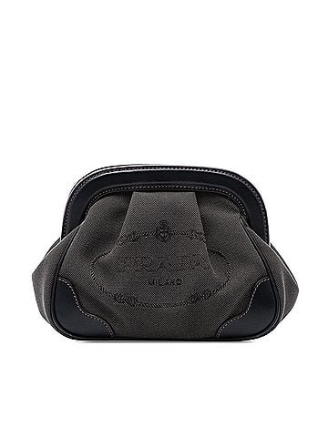 Prada Canvas Canapa Logo Frame Pouch (view 1)
