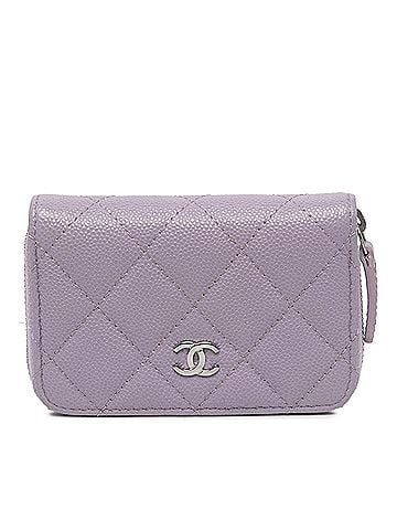Chanel CC Quilted Caviar Compact Zip Coin Pouch (view 1)