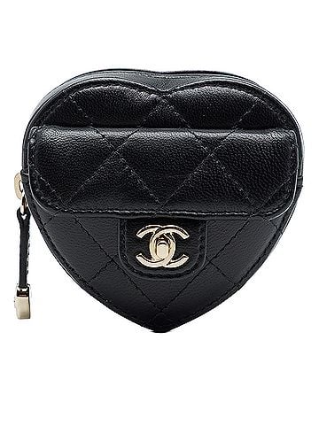 Chanel Lambskin CC In Love Heart Zipped Arm Coin Purse (view 1)