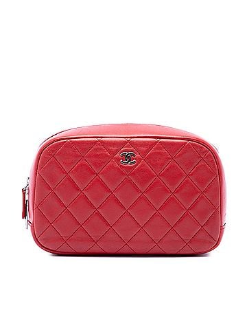 Chanel Medium CC Quilted Lambskin Curvy Cosmetic Pouch (view 1)