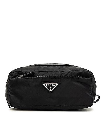 Prada Saffiano Trimmed Tessuto Pouch (view 1)