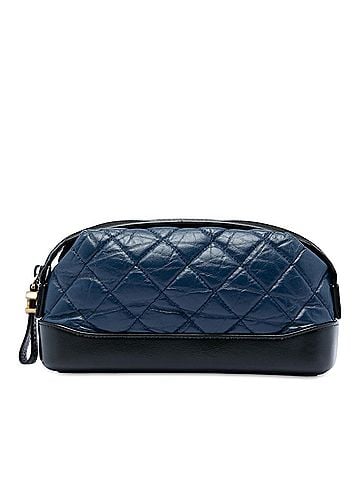 Chanel Bicolor Quilted Aged Calfskin Gabrielle Cosmetic Pouch (view 1)
