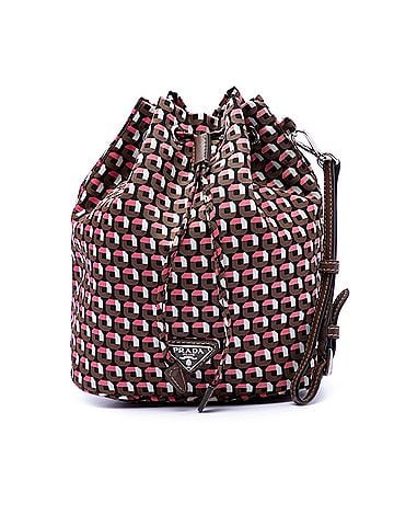 Prada Tessuto Geometric Print Drawstring Pouch (view 1)