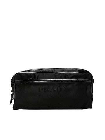 Prada Saffiano Trimmed Re Nylon Travel Pouch (view 1)