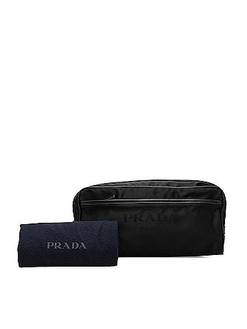 Prada Saffiano Trimmed Re Nylon Travel Pouch (view 2)
