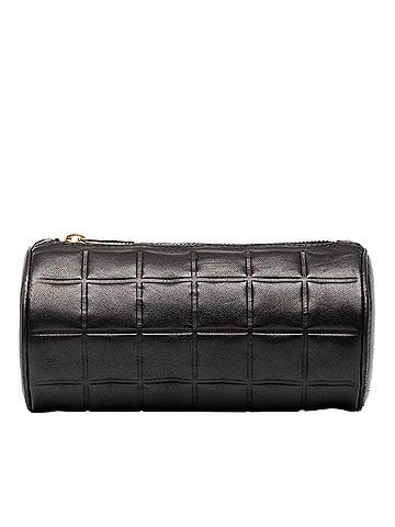 Chanel CC Chocolate Bar Lambskin Barrel Cosmetic Pouch (view 1)