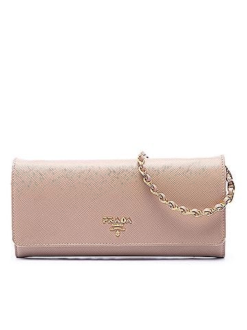 Prada Saffiano Lux Wallet on Chain (view 1)