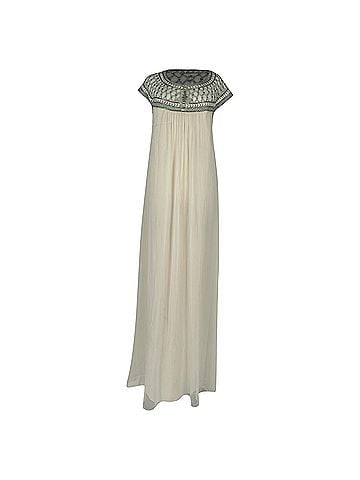Temperley LONDON Temperley London Embellished Backless Maxi Dress in White Silk (view 1)