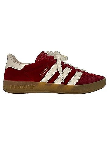 Gucci Adidas x Gucci Gazelle Sneakers in Burgundy Suede (view 1)