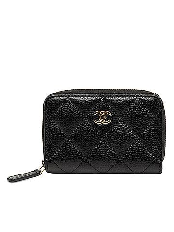 Chanel CC Quilted Caviar Zip Coin Purse (view 1)