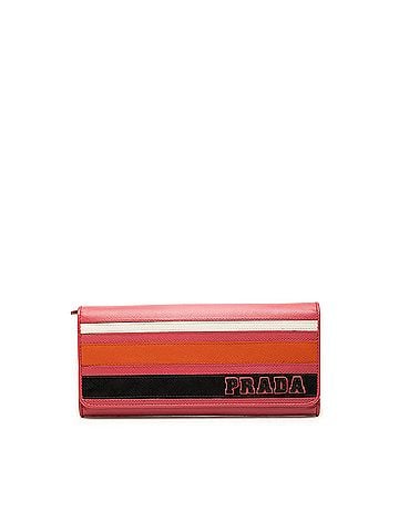 Prada Multicolor Saffiano Lux Continental Wallet (view 1)