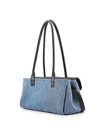 Chanel Chanel Shoulder Bag Matelassé Coco Mark Small Handbag Denim Leather AS6288 CHANEL Black Women's (view 2)