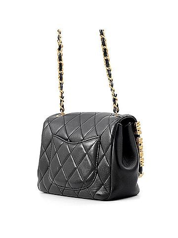 Chanel Chanel Chain Shoulder Bag Matelassé Coco Mark Lambskin Rhinestone AS3731 CHANEL Black Handbag Women's (view 2)